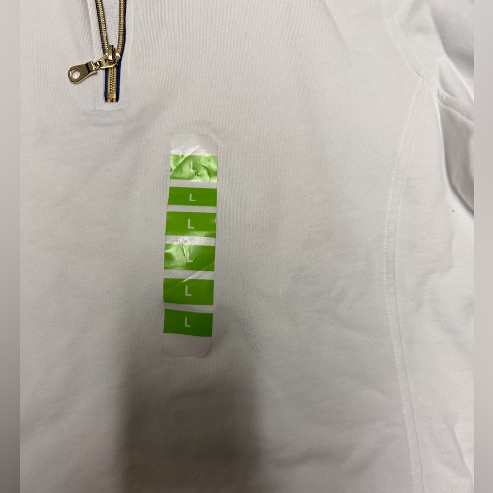 IZOD Women’s Advantage Performance Colorblock Crewneck Pullover - Picture 2 of 4